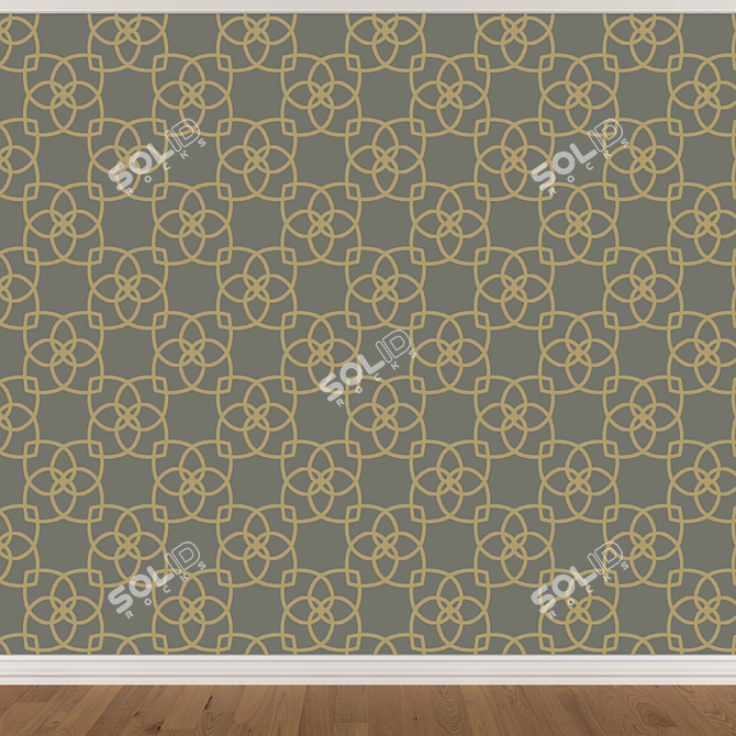 Seamless Wallpaper Set: 3 Colors 3D model image 4