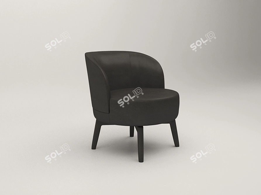 Luxurious Fendi Doyle Armchair 3D model image 1