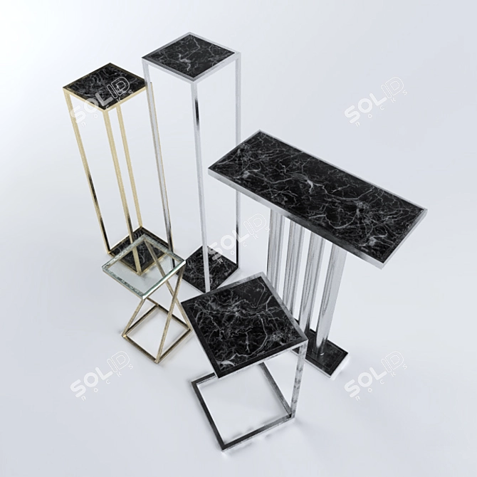 Elegant Eichholtz Furniture Set 3D model image 3