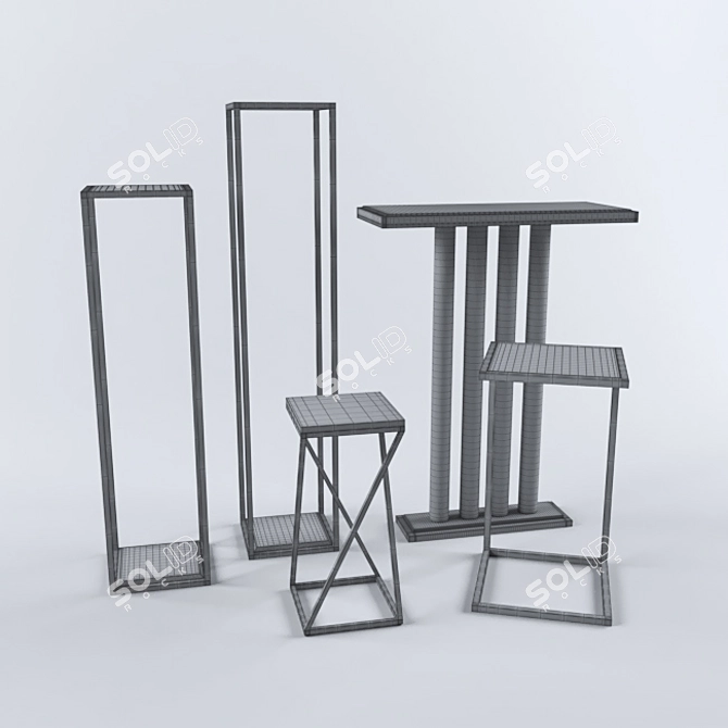 Elegant Eichholtz Furniture Set 3D model image 4