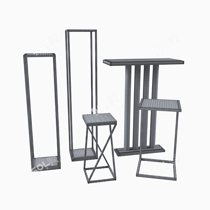 Elegant Eichholtz Furniture Set 3D model image 8