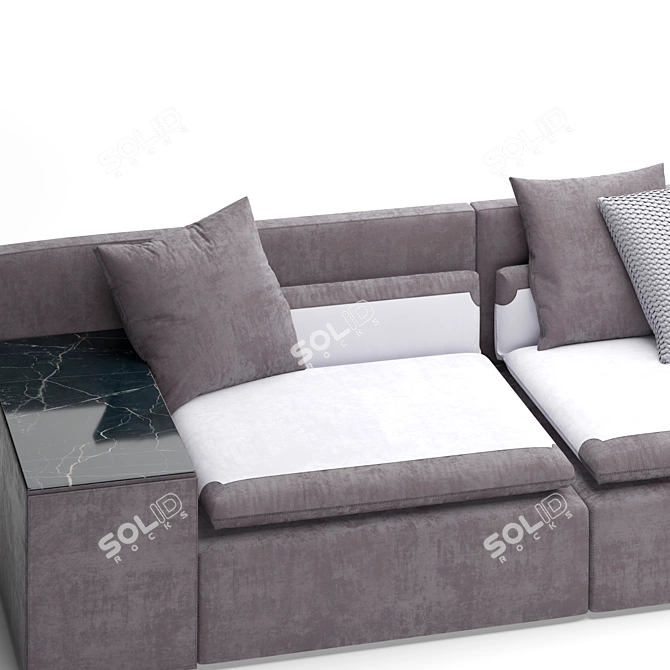 Elegant Serbelloni Sofa: VittoriaFrigerio 3D model image 2