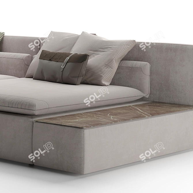 Elegant Serbelloni Sofa: VittoriaFrigerio 3D model image 3