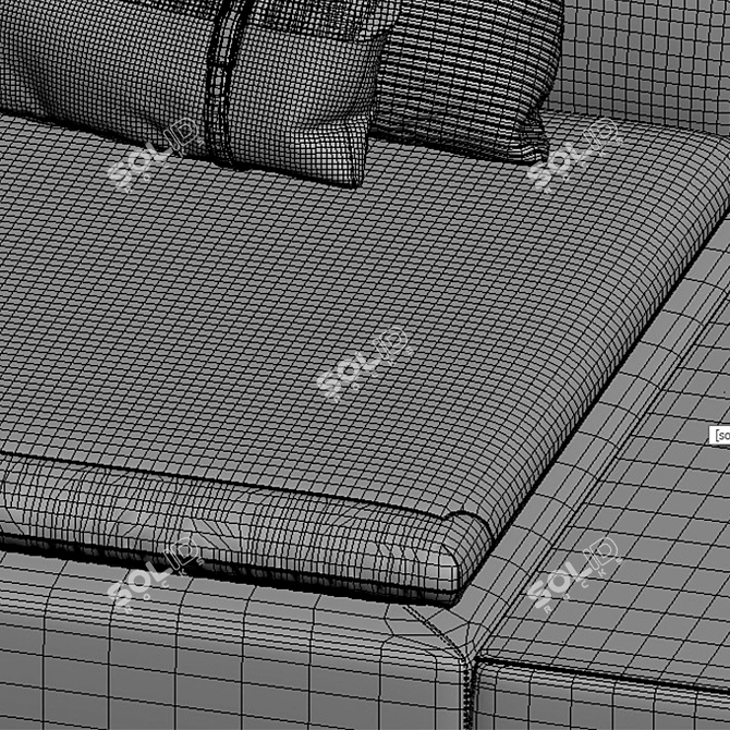 Elegant Serbelloni Sofa: VittoriaFrigerio 3D model image 4