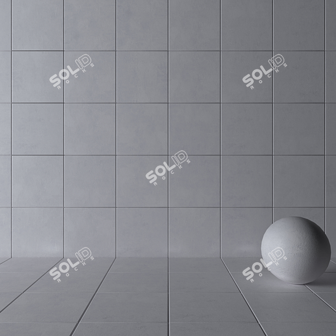 Concrete Ares Ice Wall Tiles 3D model image 3