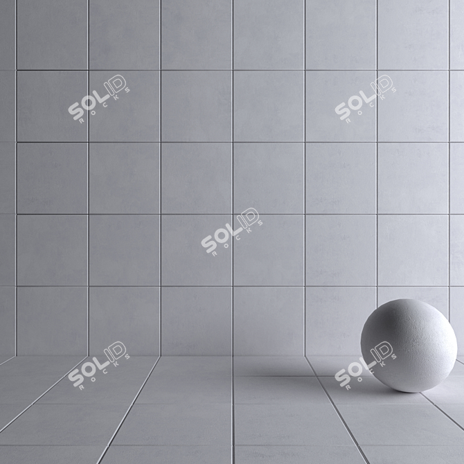 Concrete Ares Ice Wall Tiles 3D model image 4