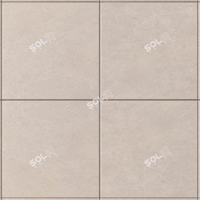 Basalt Beige Concrete Wall Tiles 3D model image 2