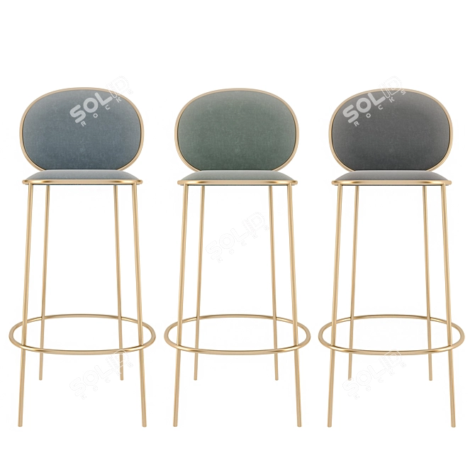 Sleek and Chic Stay Bar Stool 3D model image 1