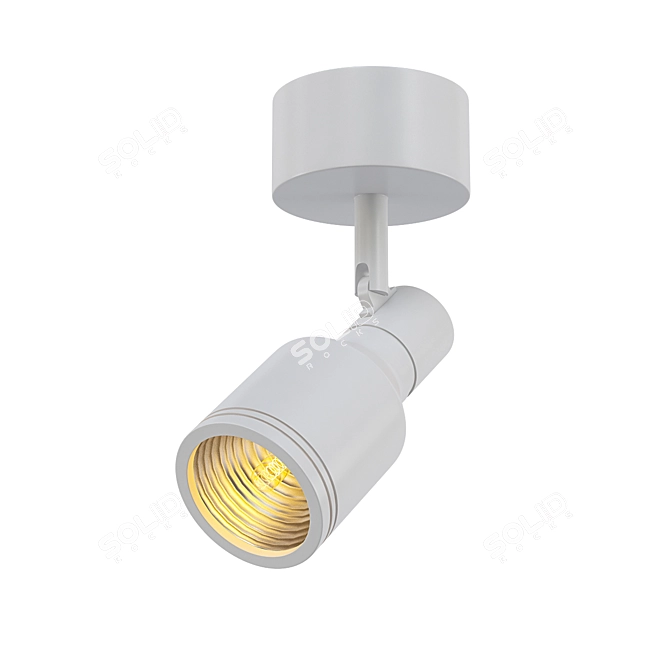 Sleek White Spot Light 3D model image 1