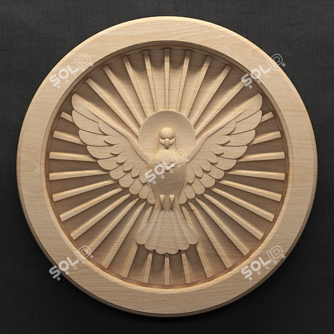 Elegant Peace Dove Decor 3D model image 1