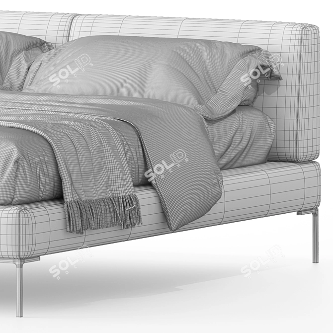 Modern Elegance: CHARLES Bed 3D model image 4