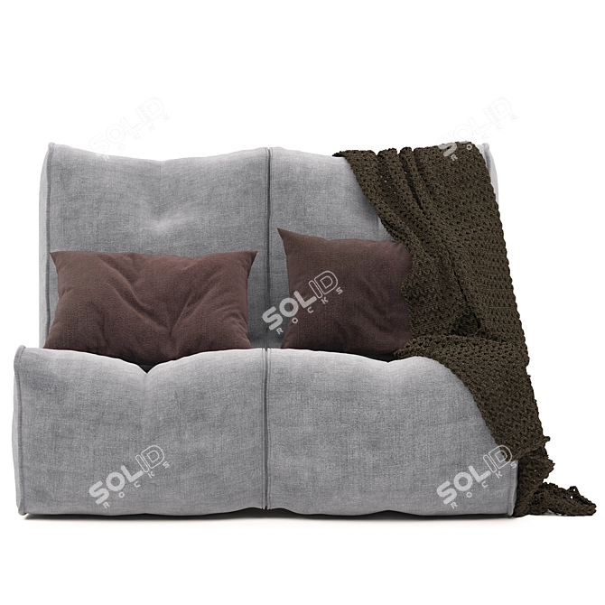 Minimalist Eco Weave Couch 3D model image 5