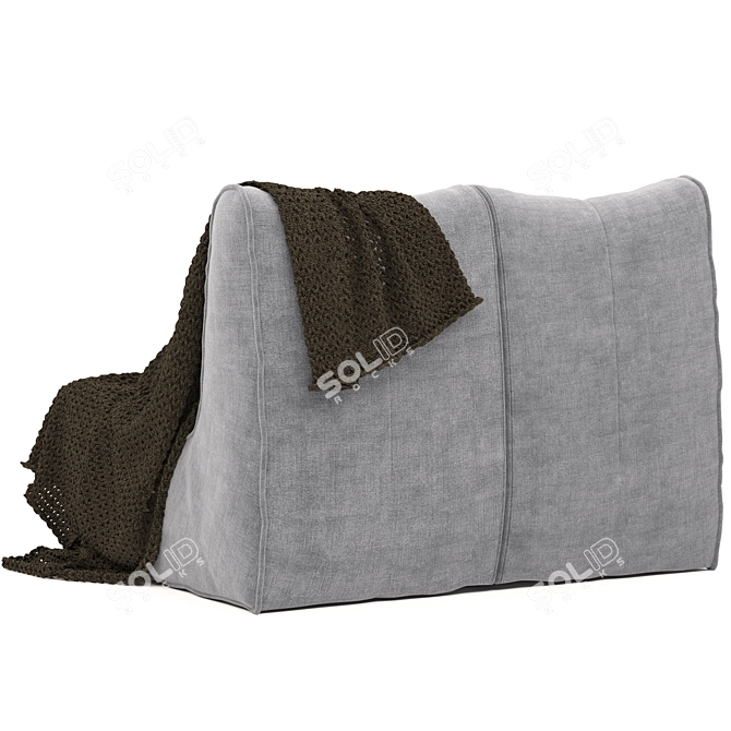 Minimalist Eco Weave Couch 3D model image 6