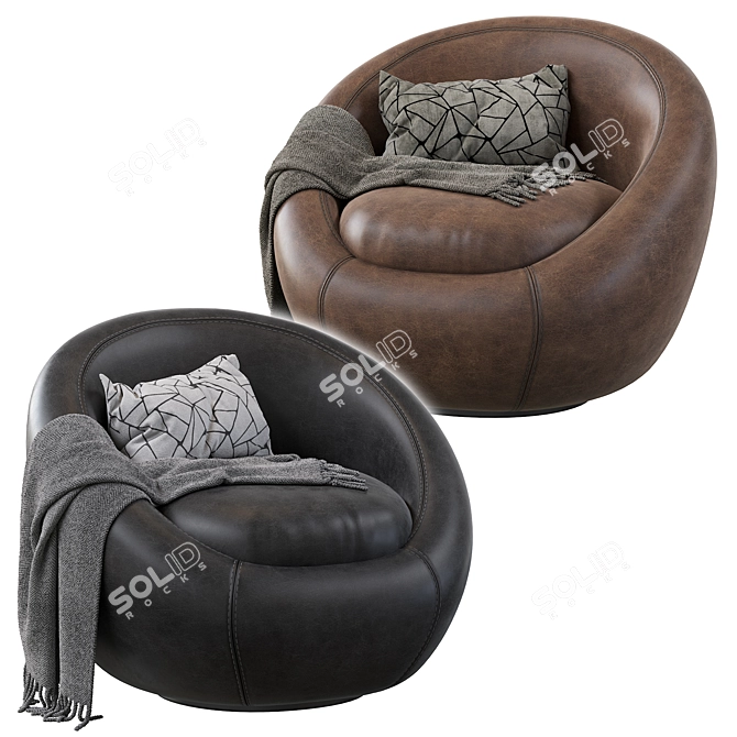 Cozy Swivel Chair: Comfortable and Stylish Furniture for Any Space 3D model image 1