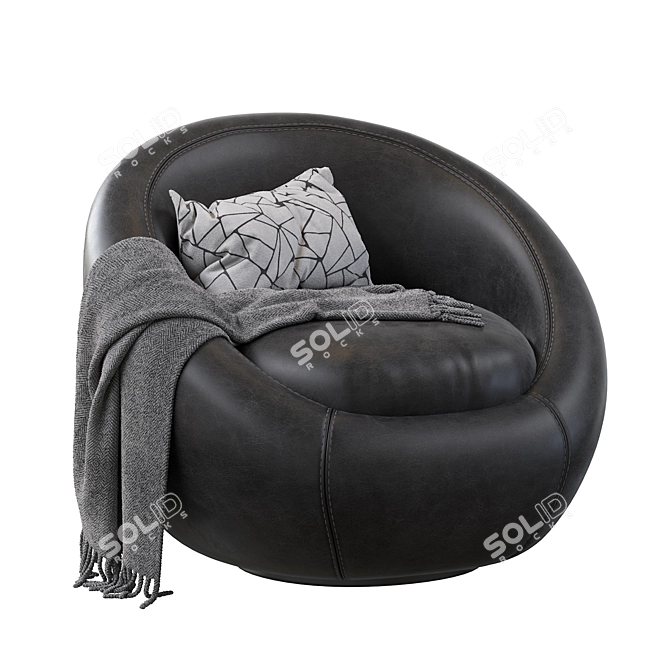 Cozy Swivel Chair: Comfortable and Stylish Furniture for Any Space 3D model image 3