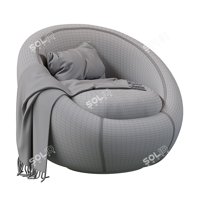 Cozy Swivel Chair: Comfortable and Stylish Furniture for Any Space 3D model image 5