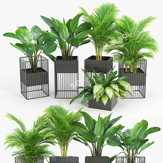 Modern Kehlani Plant Stand &343 3D model image 1