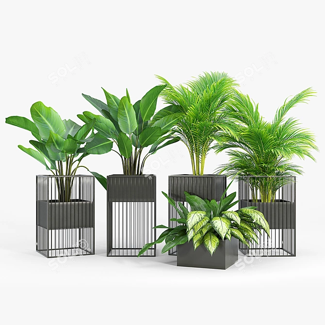 Modern Kehlani Plant Stand &343 3D model image 2
