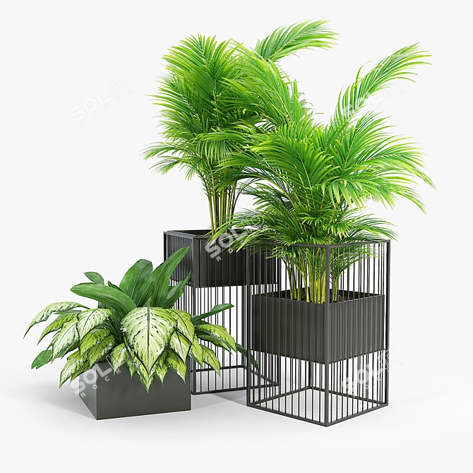 Modern Kehlani Plant Stand &343 3D model image 4