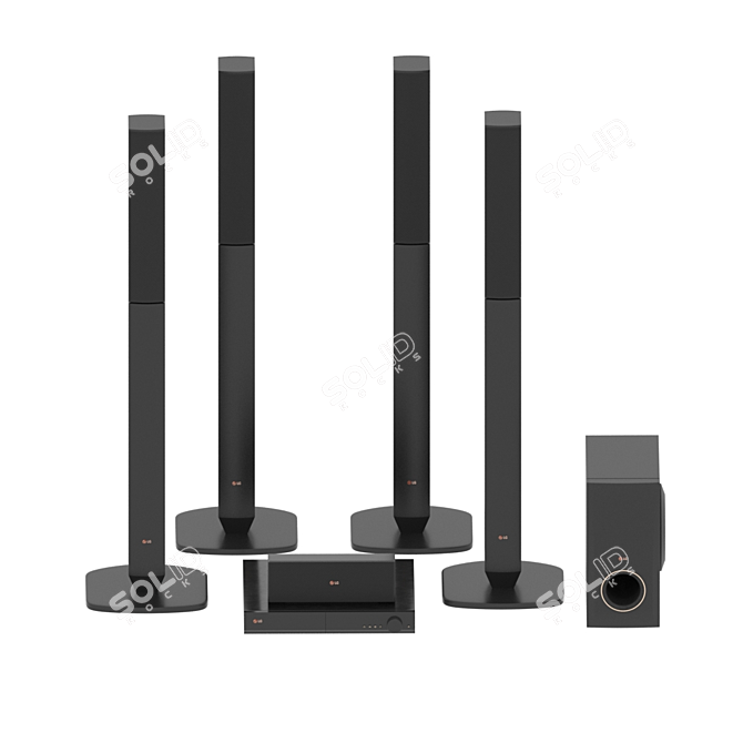 LG Home Theater System 3D model image 2