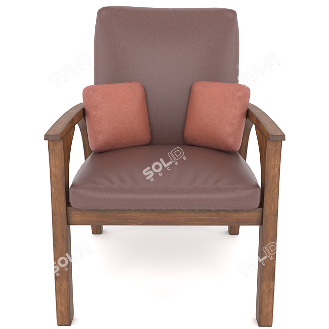 Luxury Leather Chair 3D model image 1