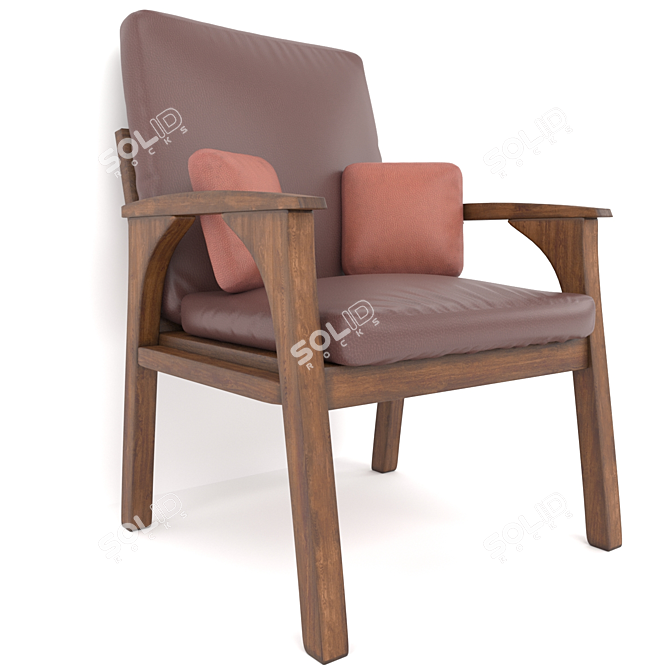 Luxury Leather Chair 3D model image 3