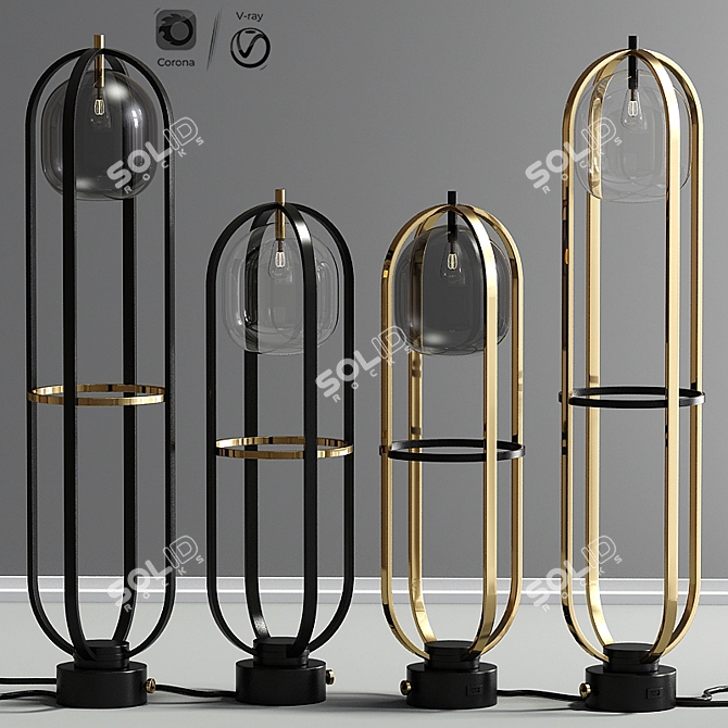 Elegant Saint Mila Floor Lamp 3D model image 1