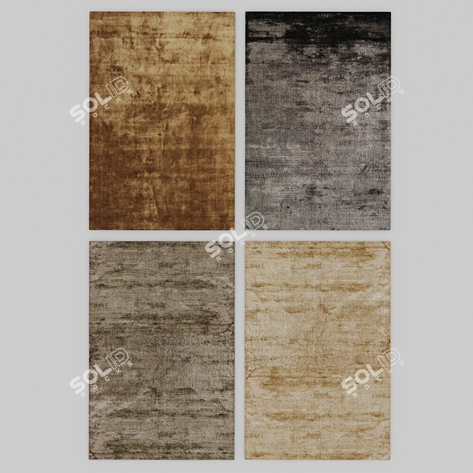 Silky Smooth Tan Chrome Rug 3D model image 1