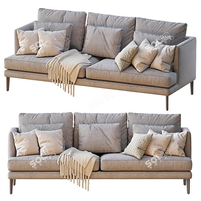 Paraiso Bonaldo Sofa: Stylish and Comfortable 3D model image 1