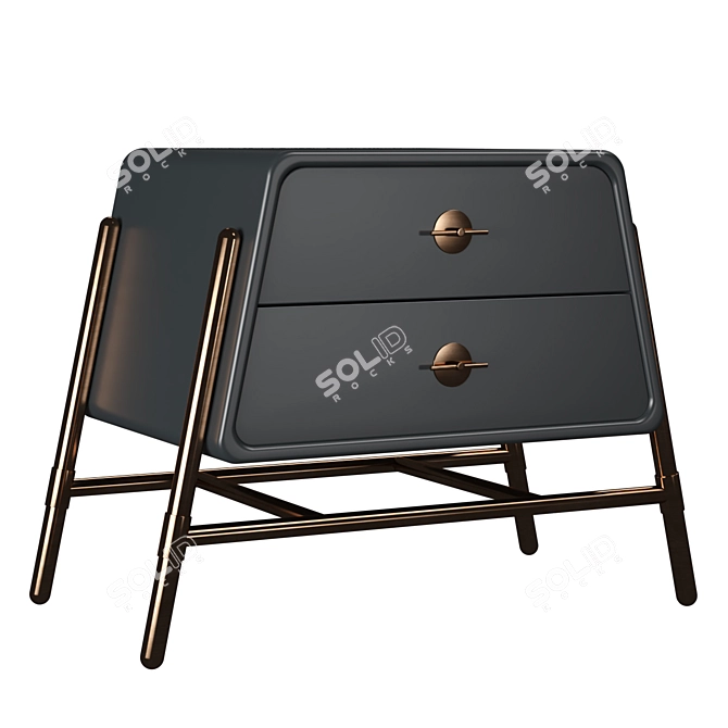 Sleek Tulpar Bedside Table 3D model image 4