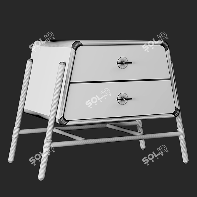 Sleek Tulpar Bedside Table 3D model image 5