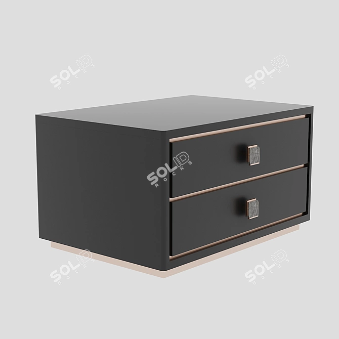 Custom-made Bedside Cabinet | 645x450x450 Dimensions 3D model image 1