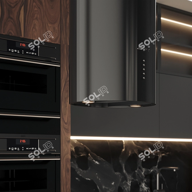 Modern Style Kitchen Design & Modeling 3D model image 3