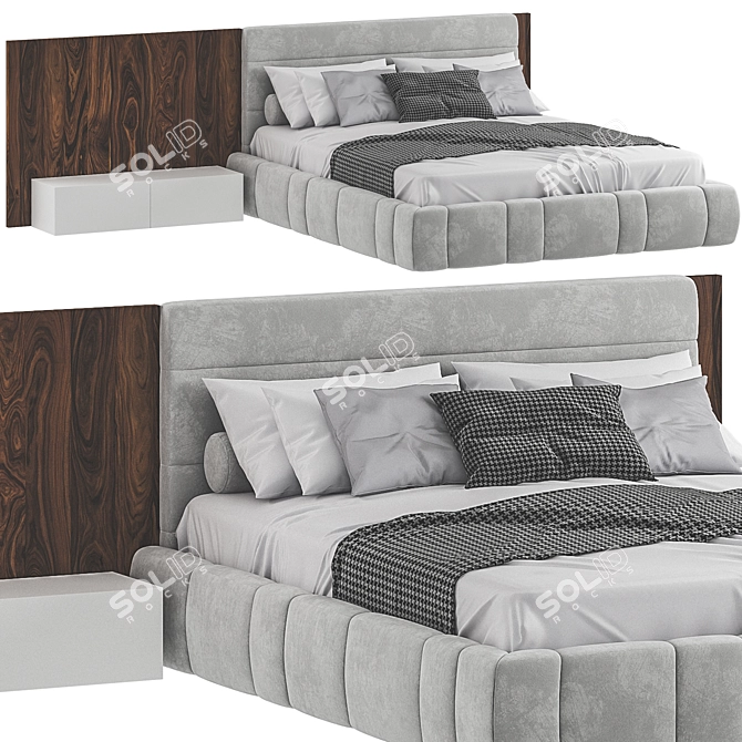 Modern Bed Design | V-Ray Compatible 3D model image 2