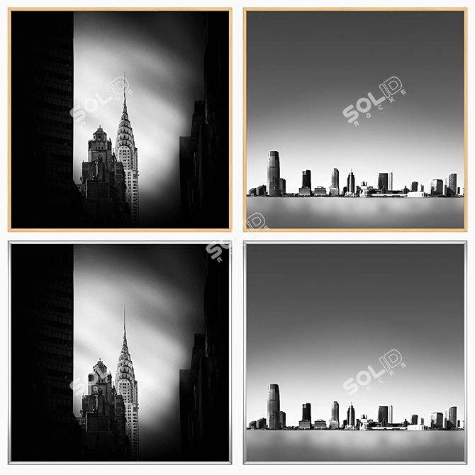 Artful Expression: Set of 2 Wall Paintings 3D model image 3