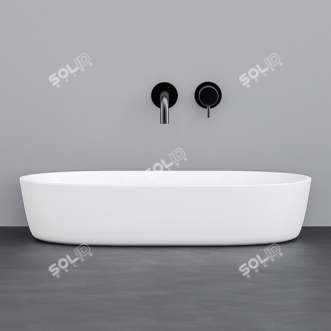 VALLONE BOE (S) Sink: Elegant and Compact 3D model image 2
