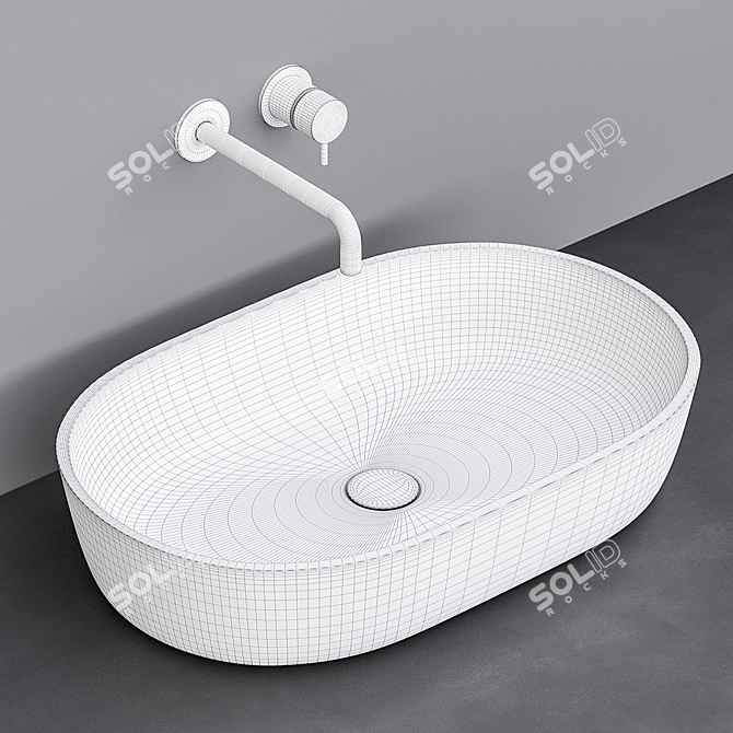VALLONE BOE (S) Sink: Elegant and Compact 3D model image 4