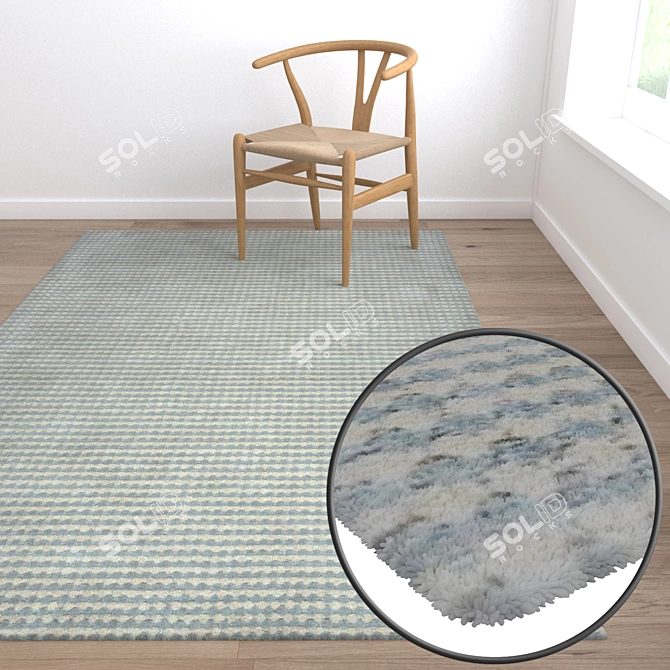 Luxury Carpet Set: High-quality Textures & Versatile Use 3D model image 5