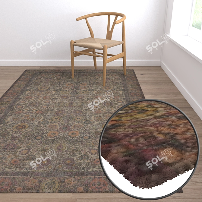 Luxury Carpet Set: High-Quality Textures 3D model image 5