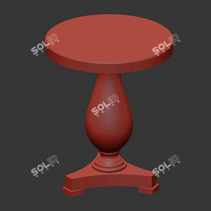 Luxury Ralph Lauren Side Table 3D model image 2