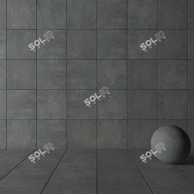 Cemento Gray Concrete Wall Tiles 3D model image 3