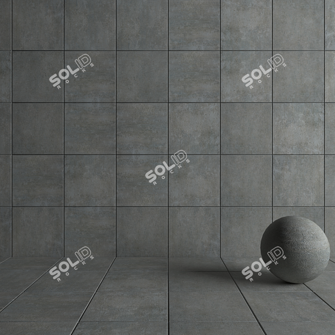 Cemento Gray Concrete Wall Tiles 3D model image 4