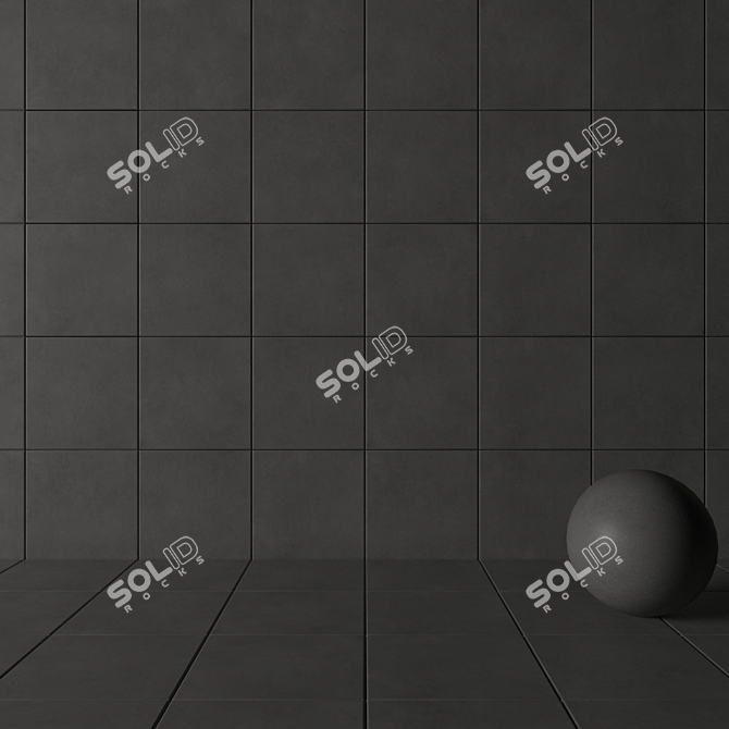 CORE Anthracite Concrete Wall Tiles 3D model image 3