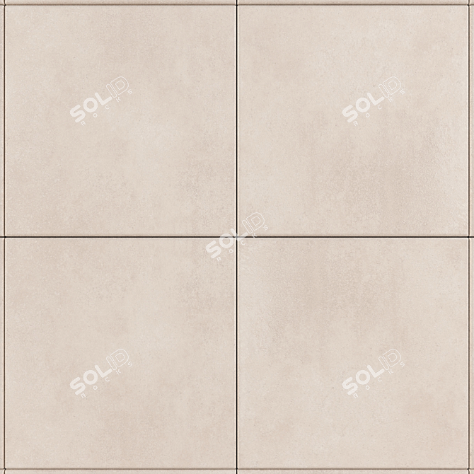 CORE Beige Concrete Wall Tiles 3D model image 2