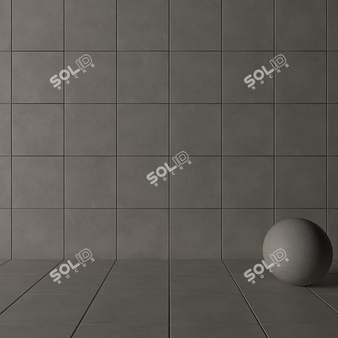 Core Fume Concrete Wall Tiles: Modern & Versatile 3D model image 3