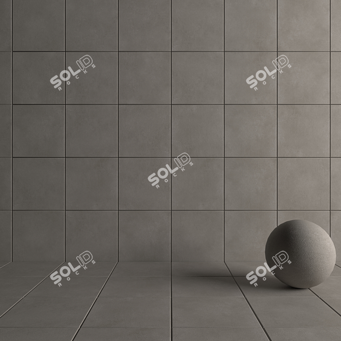 Core Fume Concrete Wall Tiles: Modern & Versatile 3D model image 4