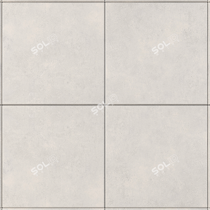 Core Gray Concrete Wall Tiles 3D model image 2