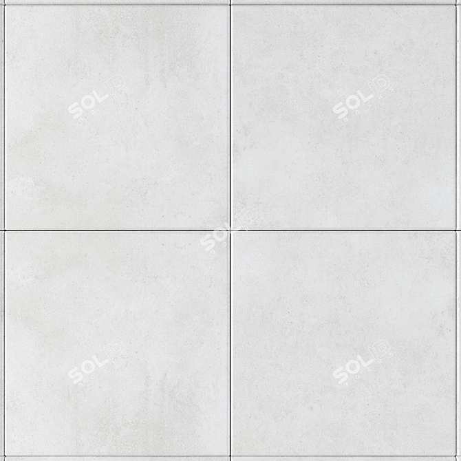 CORE White Concrete Wall Tiles 3D model image 2