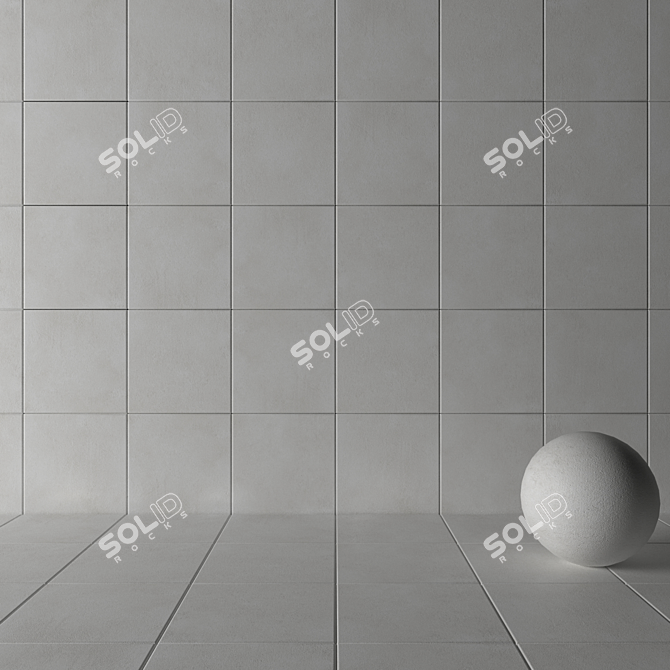 CORE White Concrete Wall Tiles 3D model image 3