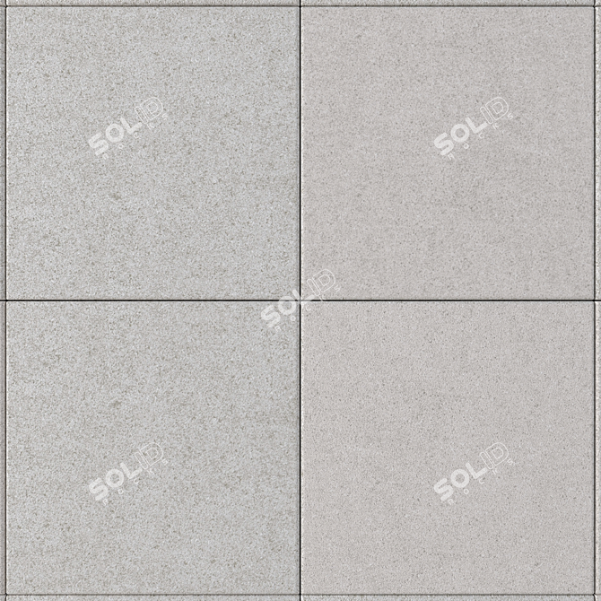 Euro Greige Concrete Wall Tiles: Multi-Texture Set 3D model image 2